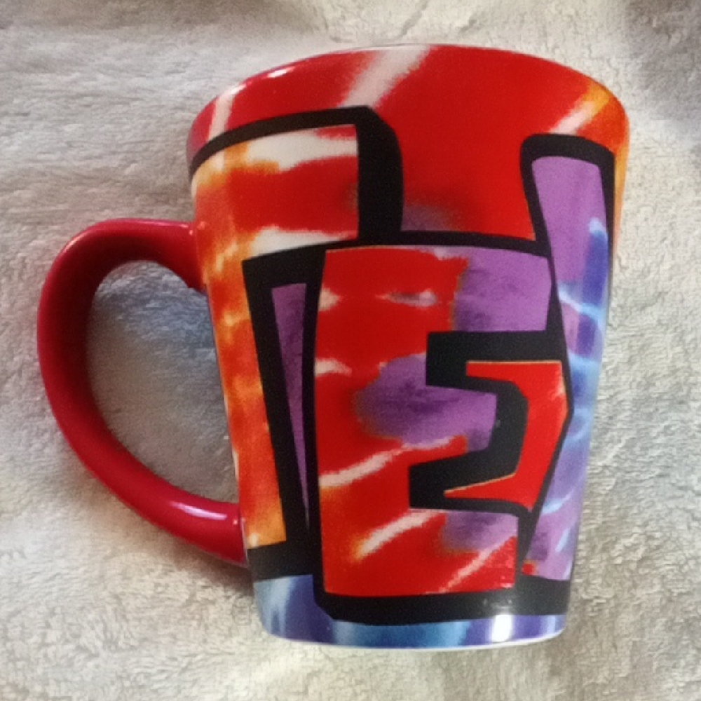 TEXAS GORGEOUS MUG Colorful Abstract Ceramic Mug - Red & Purple